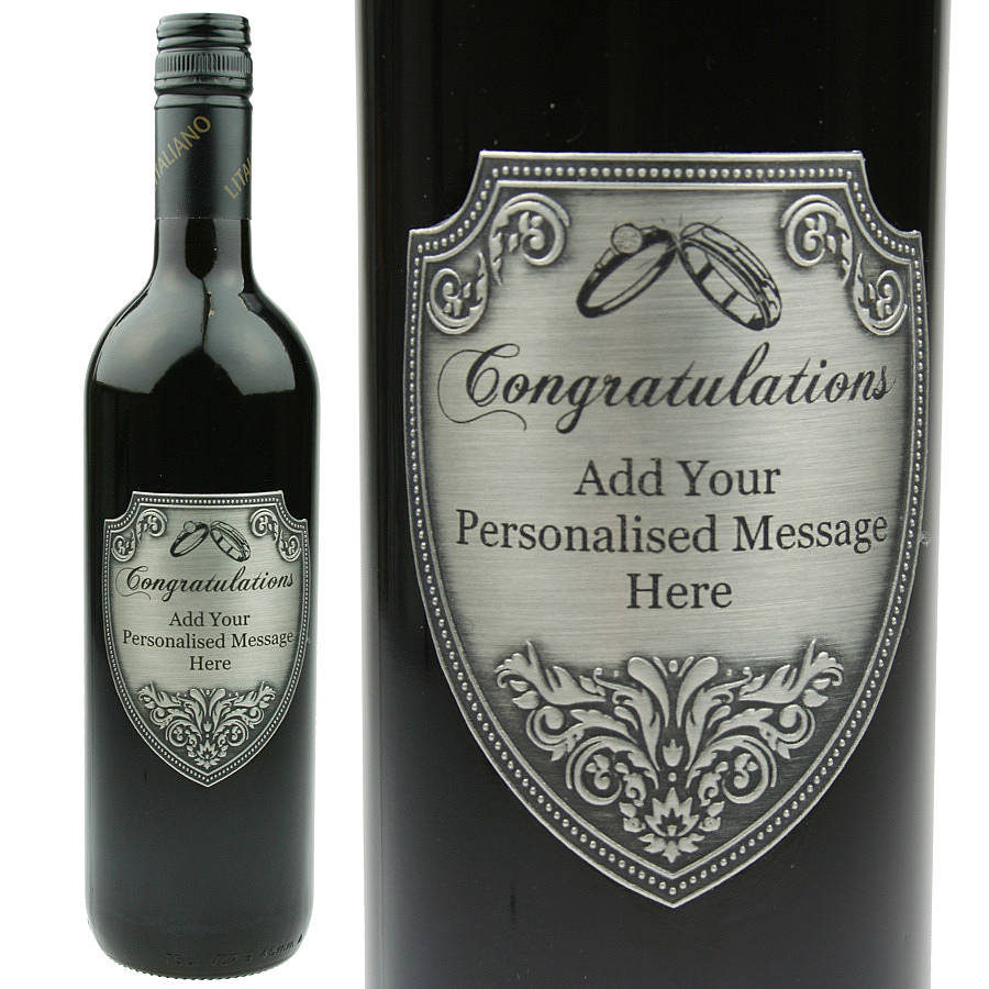 Personalised Congratulations Pewter Red Wine, 1 of 3