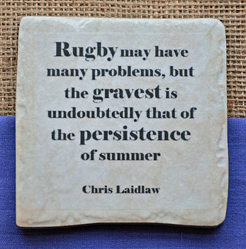 Set Of Four Ceramic Famous Rugby Quotes Coasters, 5 of 7