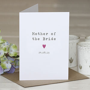 Wedding Thank You Presents Mother Of The Bride Gifts Mother Of The Bride Personalised Card Wedding Gifts For Mothers