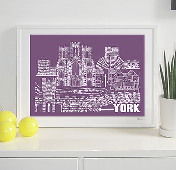York Typography Skyline Print, 2 of 8