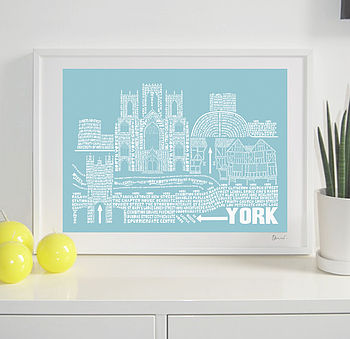 York Typography Skyline Print, 3 of 8