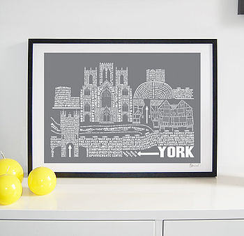 York Typography Skyline Print, 5 of 8
