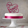 Personalised Heart Wedding Cake Topper, thumbnail 2 of 5