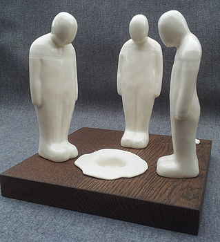 Three Men And A Plughole Sculpture, 3 of 6