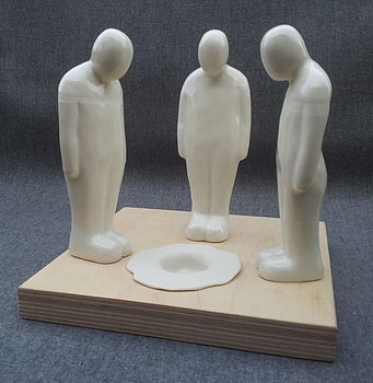 Three Men And A Plughole Sculpture, 5 of 6