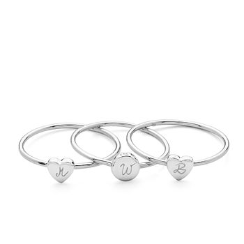 Personalised Initial Stacking Rings, 10 of 10
