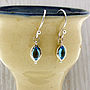Blue Topaz And Silver Drop Earrings, thumbnail 1 of 6