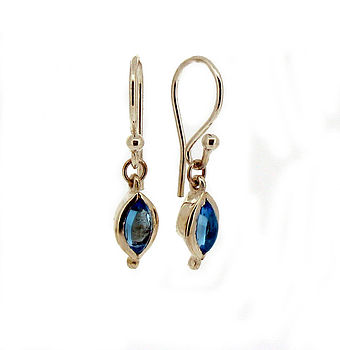 Blue Topaz And Silver Drop Earrings, 4 of 6