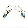 Blue Topaz And Silver Drop Earrings, thumbnail 5 of 6