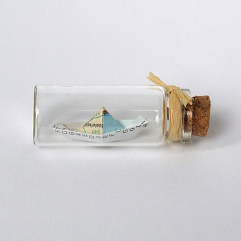 Tiny Personalised Paper Ship In A Bottle, 6 of 10