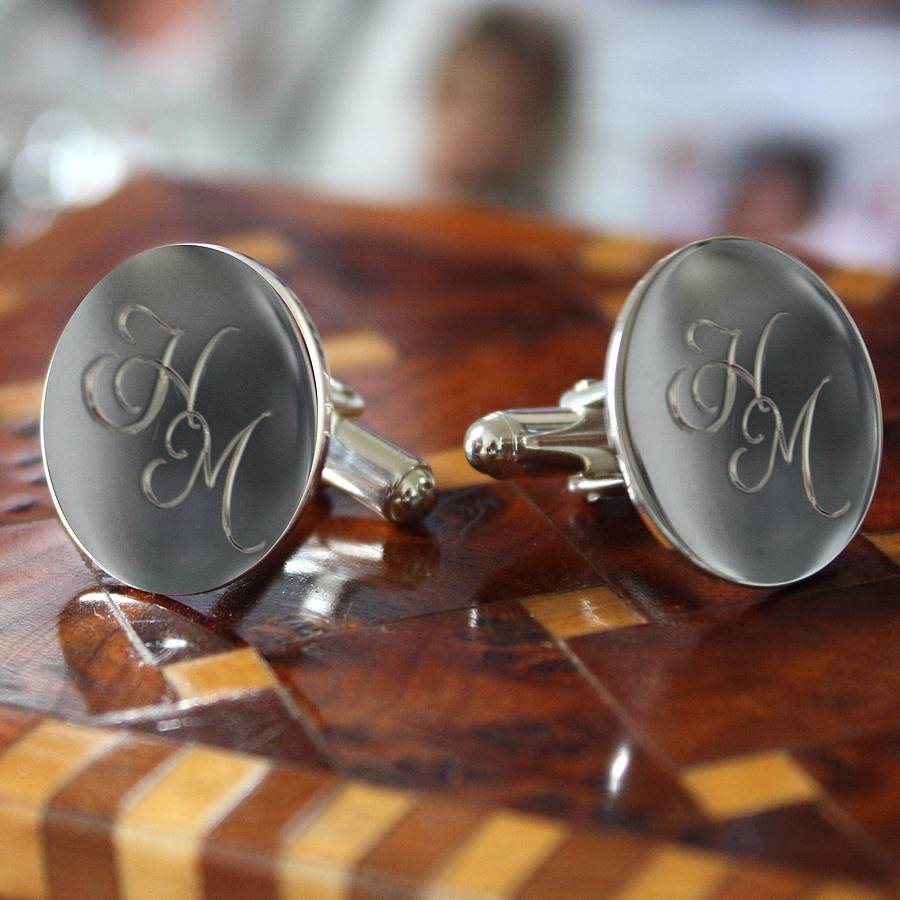 Personalised Silver Entwined Initial Cufflinks By Harry Rocks