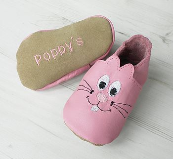 Personalised First Easter Bunny Baby Shoes, 6 of 12