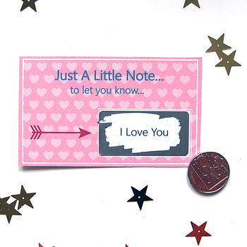 Just A Little Note… Personalised Scratchcard, 5 of 9