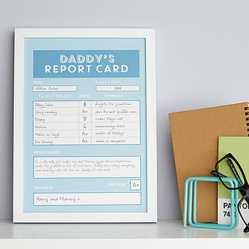 Personalised Daddy / Dad Report Card, 2 of 7