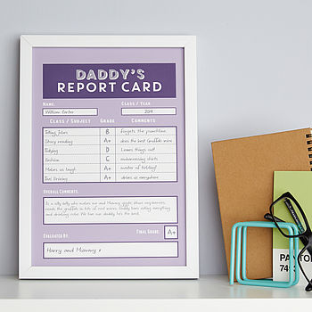 Personalised Daddy / Dad Report Card, 5 of 7