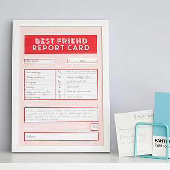 Personalised Best Friend Report Card, 6 of 9