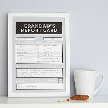 Personalised Grandad / Grandpa Report Card, 4 of 11