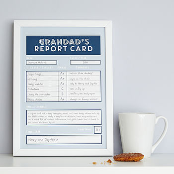 Personalised Grandad / Grandpa Report Card, 6 of 11
