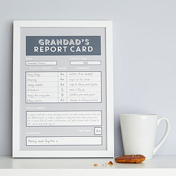 Personalised Grandad / Grandpa Report Card, 7 of 11