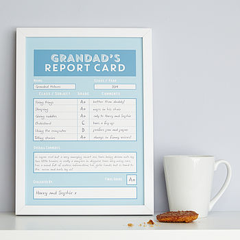 Personalised Grandad / Grandpa Report Card, 10 of 11
