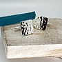 Square Hammered Silver Cufflinks, thumbnail 1 of 3