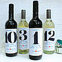 Personalised Wedding Table Number Wine Labels, thumbnail 1 of 5