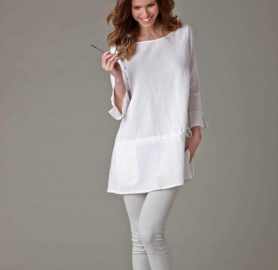 womens linen tunics uk