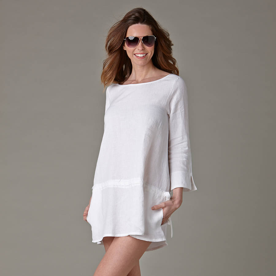 womens linen tunics uk