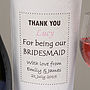 Personalised 'Bridesmaid' Bottle Bag, thumbnail 3 of 3
