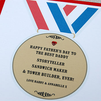 Personalised Best Daddy Medal Card, 5 of 5