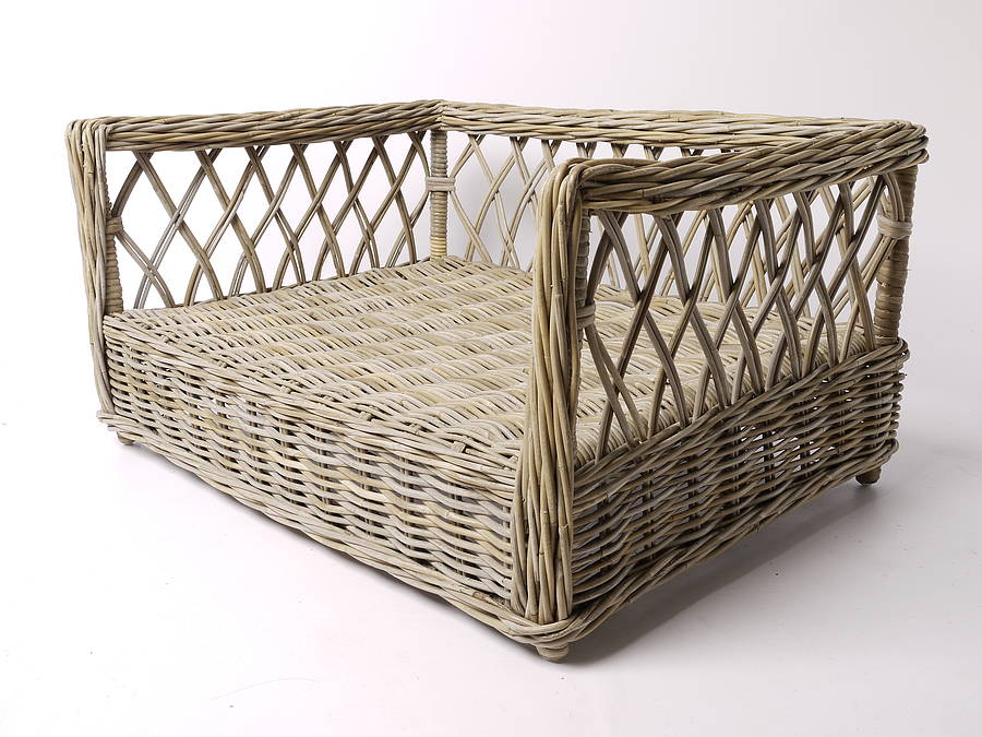 raised rattan dog bed by charley chau