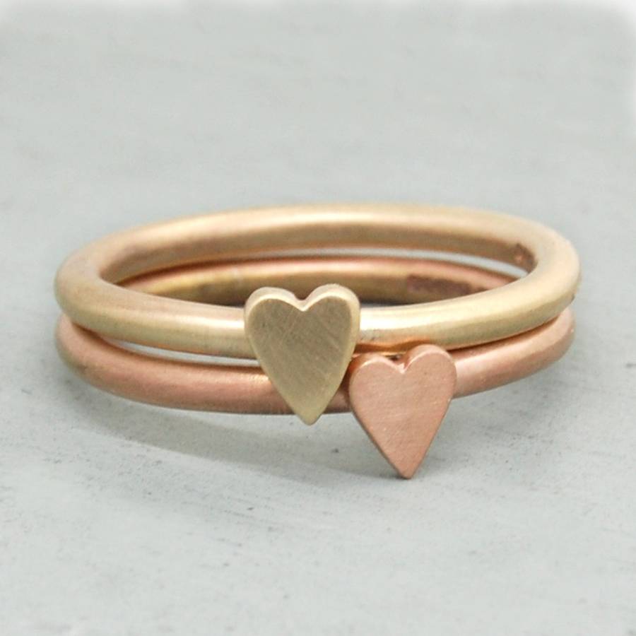 handmade solid gold heart ring by alison moore designs