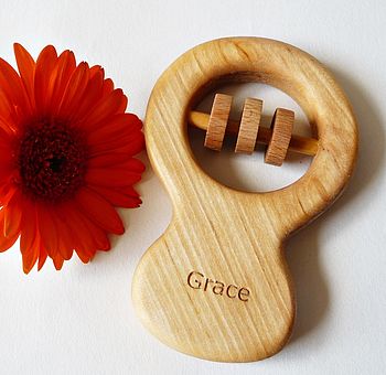Personalised Classic Baby Rattle, 2 of 6
