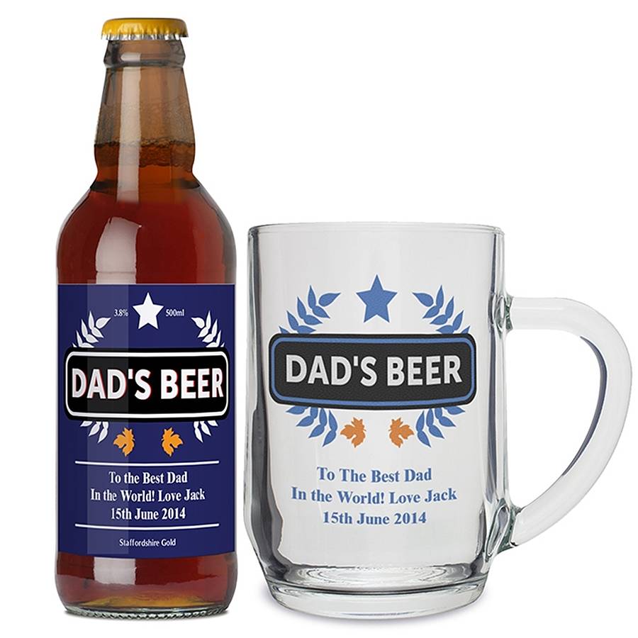 personalised beer and tankard set by oli & zo
