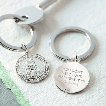 Sterling Silver St Christopher Key Ring, 2 of 7
