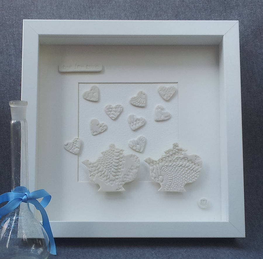 Framed Porcelain Teapot Art Work By Cetus