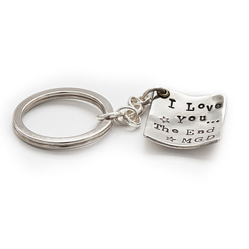 Personalised Silver Message Keyring, 3 of 4