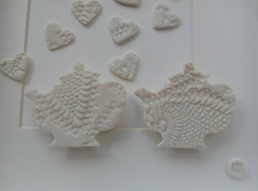 Framed Porcelain Teapot Art Work By Cetus