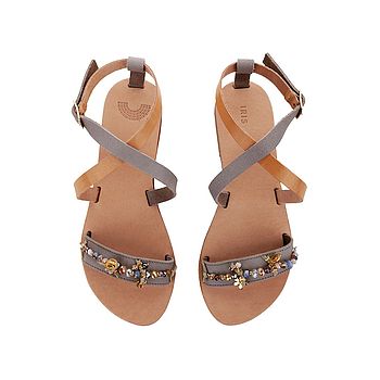 Anemone Handmade Strap Leather Sandals, 2 of 8