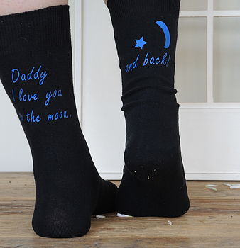 Love You To The Moon Personalised Socks, 2 of 2