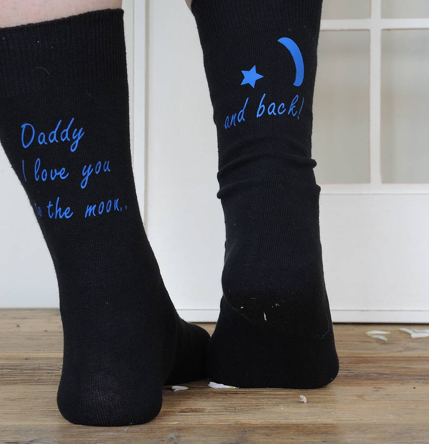 Love You To The Moon Personalised Socks By Solesmith