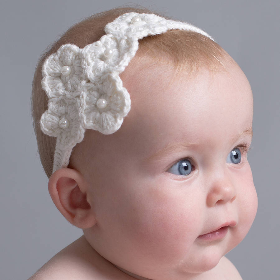 Hand Crochet Baby Headband By Attic Notonthehighstreet Com