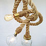 Sisal Three Bulb Rope Pendant Light, thumbnail 2 of 5