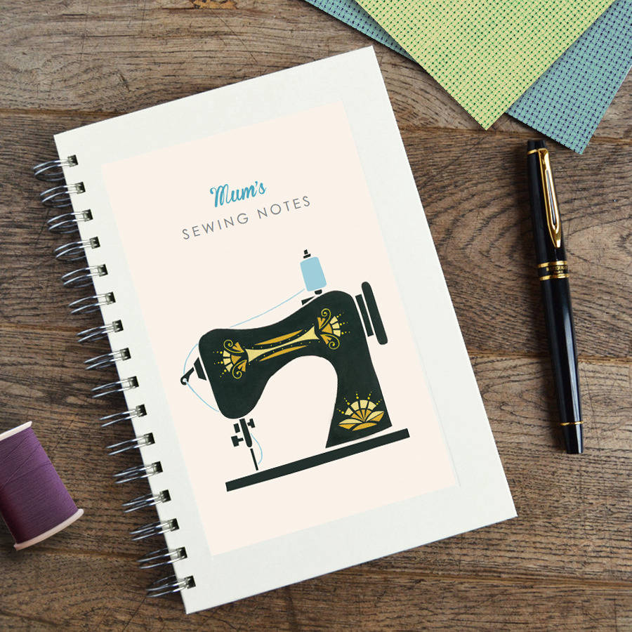 Personalised Sewing Machine Notebook By Made by Ellis