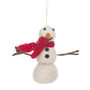 Handmade Felt Christmas Snowman With Scarf Decoration, thumbnail 1 of 5