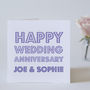 Personalised Wedding Anniversary Card, thumbnail 2 of 4