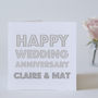 Personalised Wedding Anniversary Card, thumbnail 1 of 4