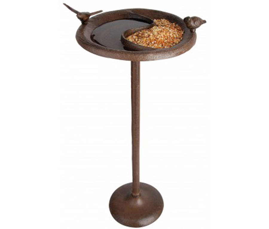 Cast Iron Bird Bath And Feeder Table