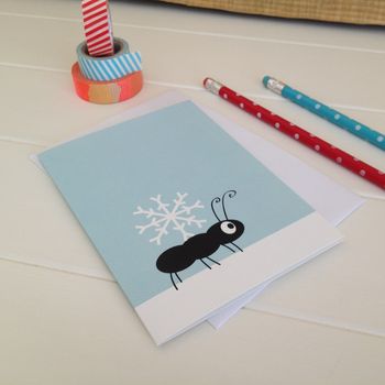 Christmas Snowflake And Ant Card, 2 of 4