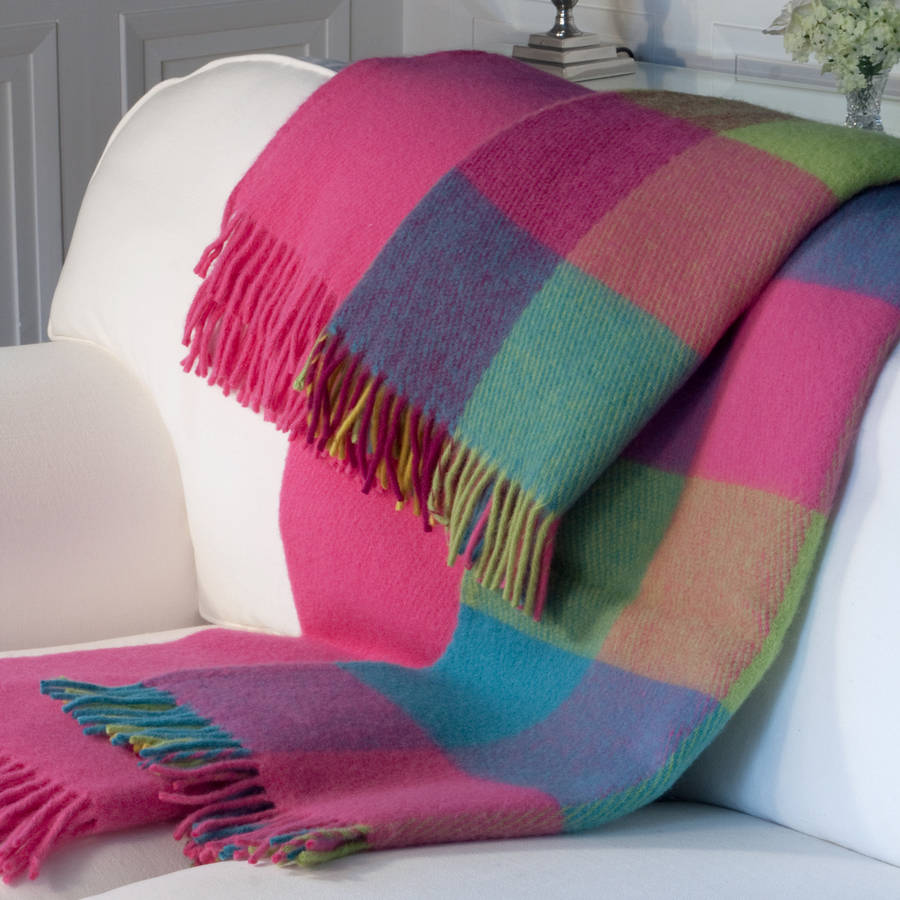 Candy Coloured Wool Throw By Jodie Byrne